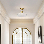 Потолочный светильник с широким полусферическим плафоном из прозрачного стекла Alora Mood варинант исполнения - 7 | Loft Concept в Твери