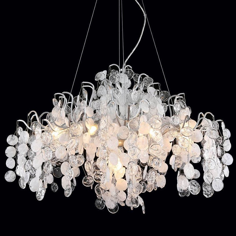 Люстра FAIRYTREE Chandelier 9 Белый Серебряный Прозрачное Стекло Люстра FAIRYTREE Chandelier 9 Белый Серебряный Прозрачное Стекло в Твери | Loft Concept
