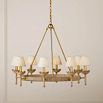 Люстра из кованого железа с отделкой плетеной веревкой и сусальным золотом Parisian Style варинант исполнения - 4 | Loft Concept в Твери