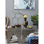 Блюдо черного цвета из фрафора на бронзовых ножках Eden Garden porcelain and bronze варинант исполнения - 6 | Loft Concept в Твери