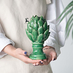 Статуэтка в виде артишока из зелёной керамики с глянцевыми лепестками Artichoke Decor  варинант исполнения - 4 | Loft Concept в Твери