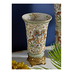 Ваза из фарфора на бронзовом основании Turquoise Blooming Garden варинант исполнения - 5 | Loft Concept в Твери