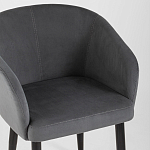 Мягкое кресло на металлических ножках Shaggy Dark Grey варинант исполнения - 5 | Loft Concept в Твери