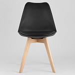 Стул с основой из пластика и мягким сиденьем Arvika Black варинант исполнения - 2 | Loft Concept в Твери