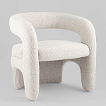 Кресло дизайнерское для лаунж зоны жемчужного цвета Pearl Lounge варинант исполнения - 1 | Loft Concept в Твери