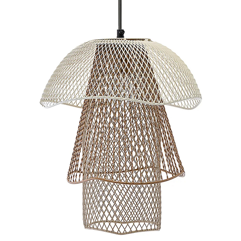 Подвесной светильник Beige Gold Mesh Tube Lampshade Hanging Lamp Бежевый Медь Подвесной светильник Beige Gold Mesh Tube Lampshade Hanging Lamp Бежевый Медь в Твери | Loft Concept