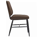 Стул с темно-коричневой обивкой из экокожи Benderson варинант исполнения - 2 | Loft Concept в Твери