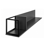 Полка навесная открытая цвета графит Strict Lines  варинант исполнения - 5 | Loft Concept в Твери