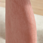 Обеденный стол со стеклянной столешницей и розовыми ножками с тканевой обивкой Wrigley варинант исполнения - 2 | Loft Concept в Твери