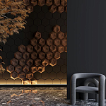 Гипсовая 3D панель с принтографией PM-41 варинант исполнения - 5 | Loft Concept в Твери