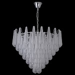 Люстра с подвесками из рифленного стекла в форме капель Textured Glass Chandelier варинант исполнения - 6 | Loft Concept в Твери