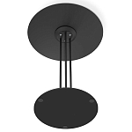 Стол журнальный круглый с бежевой столешницей из стекла Beige Marble варинант исполнения - 5 | Loft Concept в Твери