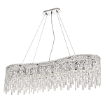 Люстра подвесная вытянутой формы с хрустальными подвесками Ludivine Lighting варинант исполнения - 1 | Loft Concept в Твери