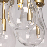 Люстра с 7-ю прозрачными плафонами из стекла в форме капли Lucid Rain  варинант исполнения - 10 | Loft Concept в Твери