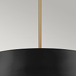 Подвесной светильник с конусовидным металлическим абажуром черного цвета Kichler варинант исполнения - 14 | Loft Concept в Твери