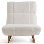Кресло с обивкой букле Lino White  Boucle Armchair варинант исполнения - 2 | Loft Concept в Твери