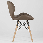 Стул с коричневым сиденьем из экокожи JEROEN варинант исполнения - 2 | Loft Concept в Твери