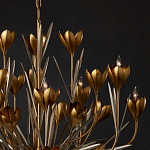 Люстра золотого цвета в виде цветков крокуса Hanging Flowers варинант исполнения - 2 | Loft Concept в Твери