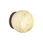 Настенно-потолочный светильник с плафоном в форме шара из алебастра Cryptocrystalline Stone варинант исполнения - 1 | Loft Concept в Твери