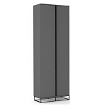 Двухдверный шкаф цвета графит Strict Lines варинант исполнения - 1 | Loft Concept в Твери