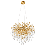 Люстра подвесная с прозрачными стеклянными подвесками в форме капель Диаметр 60 см Droplet Chandelier варинант исполнения - 4 | Loft Concept в Твери