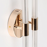 Бра с круглым основанием золотого цвета и двумя вертикальными плафонами Hex Scaffold варинант исполнения - 4 | Loft Concept в Твери