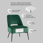 Мягкое кресло в зеленом велюре ALBA варинант исполнения - 8 | Loft Concept в Твери