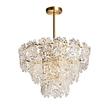 Люстра многоярусная с объемными прозрачными цветами Hanging Flowers варинант исполнения - 2 | Loft Concept в Твери