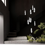 Подвесной светильник белого цвета с изогнутым плафоном Flow Loop варинант исполнения - 7 | Loft Concept в Твери