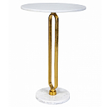 Кофейный столик с белой мраморной столешницей Clipper варинант исполнения - 1 | Loft Concept в Твери