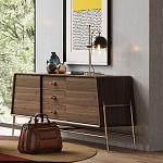 Дизайнерский комод трапециевидной формы с ручками и основанием золотого цвета Armaria варинант исполнения - 1 | Loft Concept в Твери