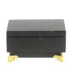 Шкатулка из натурального камня змеевик чёрного цвета Stone Casket варинант исполнения - 3 | Loft Concept в Твери