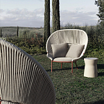 Дизайнерское уличное кресло с веревочной спинкой PETALO Armchair варинант исполнения - 3 | Loft Concept в Твери