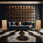 Торшер прямоугольный из натурального камня Calcite Geometry варинант исполнения - 11 | Loft Concept в Твери