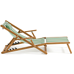 Шезлонг из акации и ткани Venezuela варинант исполнения - 5 | Loft Concept в Твери