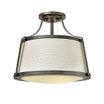 Потолочный светильник со светлым текстильным абажуром Hinkley варинант исполнения - 1 | Loft Concept в Твери