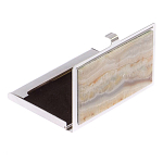 Визитница карманная металлическая с накладкой из натурального камня Агат Stone Business Card Holders  варинант исполнения - 3 | Loft Concept в Твери