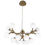 Люстра с плафонами из стеклянных шаров Pearls Suspension Brass Chandelier варинант исполнения - 2 | Loft Concept в Твери
