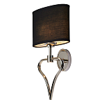 Бра для ванных комнат с черным тканевым абажуром овальной формы и декоративной вставкой в форме сердца Elstead Lighting варинант исполнения - 1 | Loft Concept в Твери