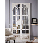 Зеркало-окно с эффектом старения в венецианском стиле Venetian White Mirror варинант исполнения - 5 | Loft Concept в Твери