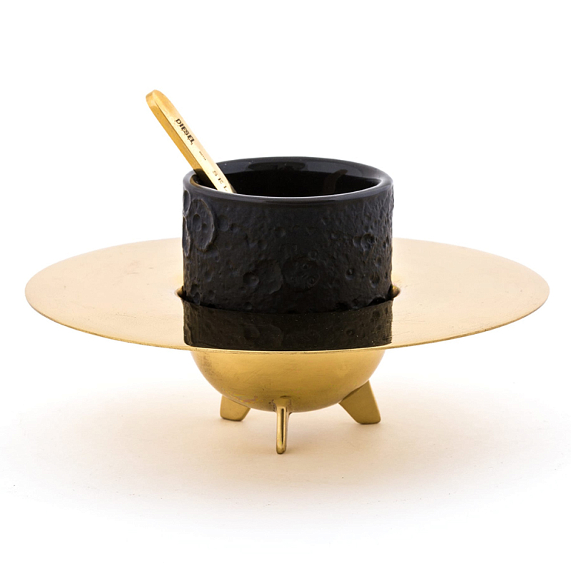 Кофейная пара Seletti Lunar Черный Латунь Кофейная пара Seletti Lunar Черный Латунь в Твери | Loft Concept