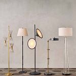 Торшер черный с 2-мя большими лампами Black Diffusers варинант исполнения - 2 | Loft Concept в Твери