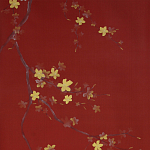 Обои ручная роспись Cherry Tree Special Colourway on Scarlet Lady dyed silk варинант исполнения - 2 | Loft Concept в Твери