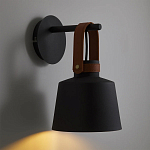 Черное матовое бра с декором под кожу Chestery варинант исполнения - 2 | Loft Concept в Твери