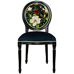 Стул чёрный из натурального бука с изображением птица в саду Blooming Red Birds варинант исполнения - 1 | Loft Concept в Твери