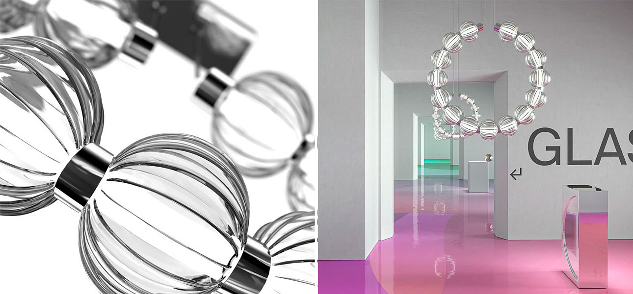 Светильник вертикальное кольцо со стеклянными шарами Balls Lamp Светильник вертикальное кольцо со стеклянными шарами Balls Lamp - Loft-Concept в Твери