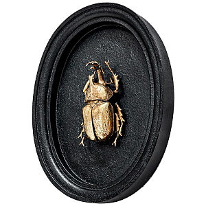 Аксессуар на стену Золотой Жук в круглой раме III