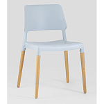 Пластиковый стул на ножках из массива бука Ferret Grey-Blue варинант исполнения - 1 | Loft Concept в Твери