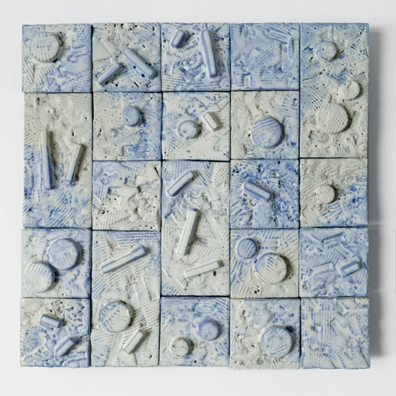 Геометрическое Объемное Панно Blue Curve Geometry Голубой в Твери | Loft Concept 