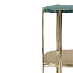 Консоль овальной формы золотая с полкой для хранения Craig варинант исполнения - 2 | Loft Concept в Твери